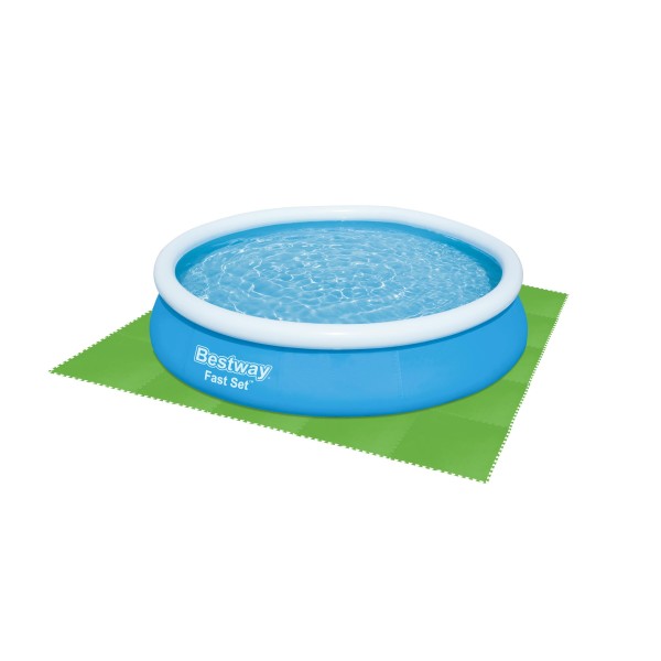 Flowclear™ Pool-Bodenschutzfliesen Set, 9 Stück á 78 x 78 cm, grün