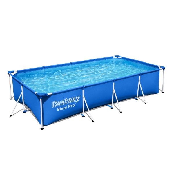 Steel Pro™ Frame Pool ohne Pumpe 400 x 211 x 81 cm , blau, eckig
