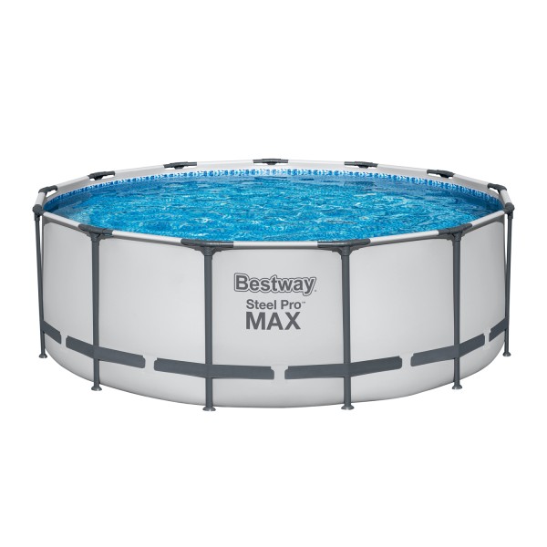 Steel Pro MAX™ Solo Pool ohne Zubehör Ø 396 x 122 cm, lichtgrau, rund