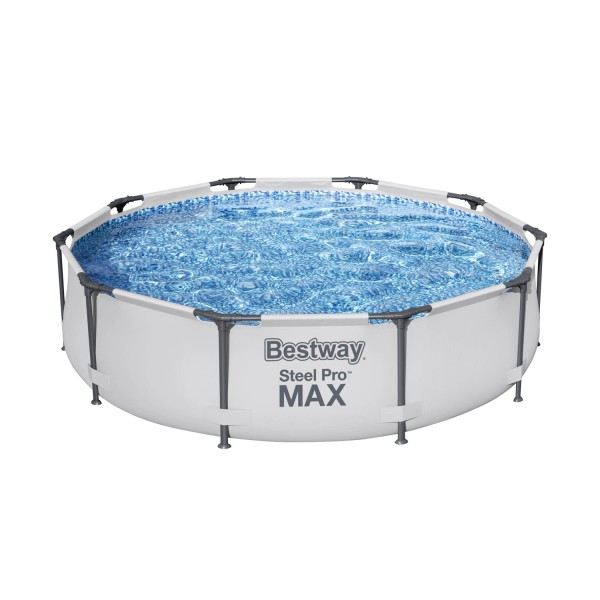 Steel Pro MAX™ Frame Pool, 305 x 76 cm, ohne Pumpe, rund, weiß