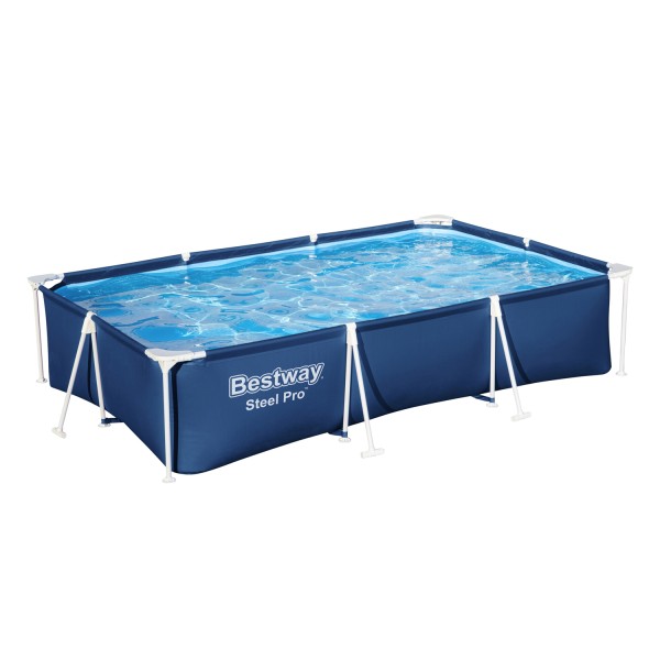 Steel Pro™ Frame Pool ohne Pumpe 300 x 201 x 66 cm, dunkelblau, eckig